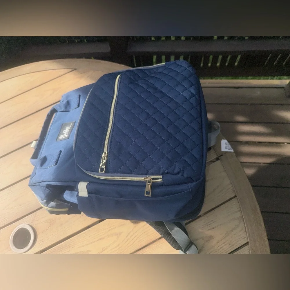 Goddess Quilted Navy Kids Backpack